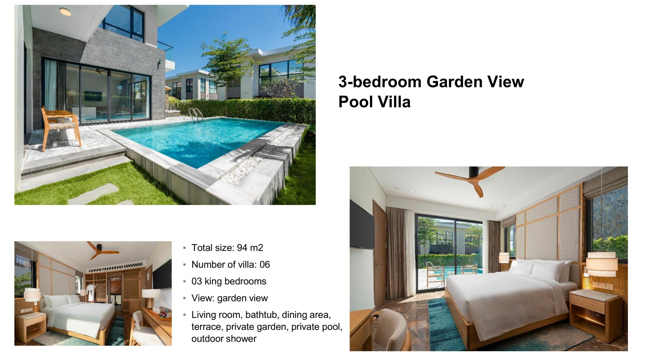 Three bedroom Garden View pool Villa
