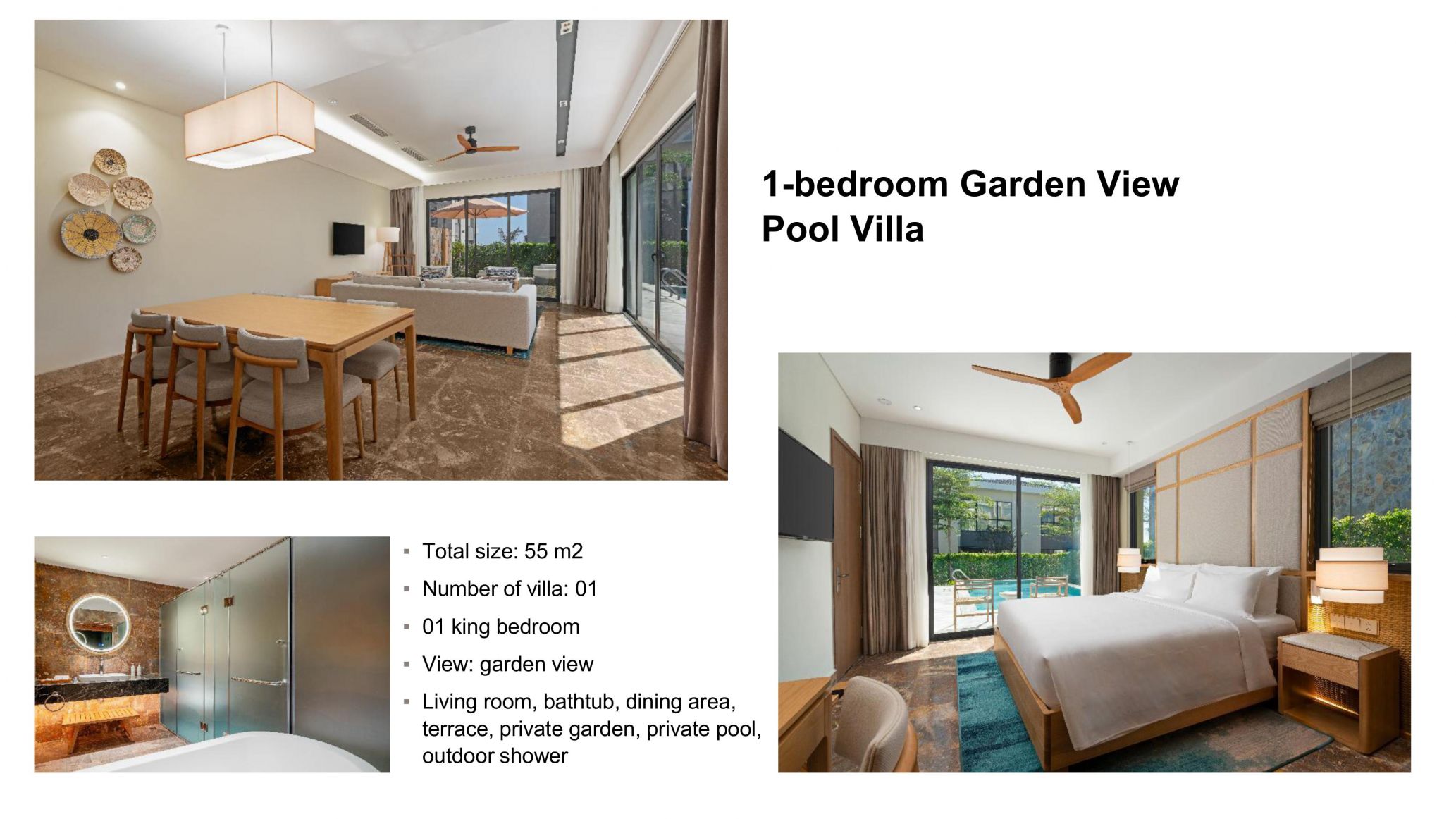 One bedroom Garden View pool Villa