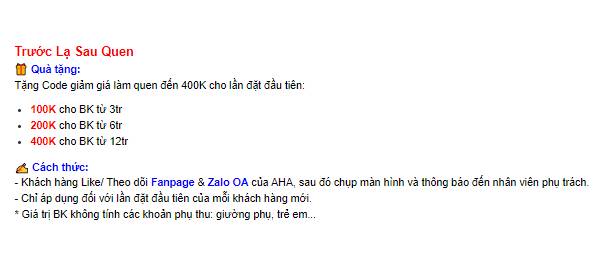 Quà tặng - chương trình Trước Lạ Sau Quen của AhaVoucher