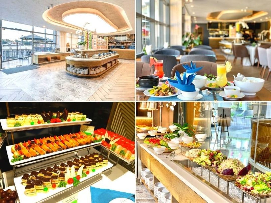 Bữa sáng tại Golf Valley Đà Lạt Hotel đa dạng món Âu - Á, không gian ấm cúng