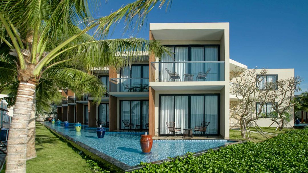 View cây xanh kết hợp cùng hồ bơi hot hit tại Marina Bay