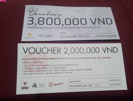 Cần bán voucher KS Anima / Amanaki + Voucher ăn tối tại Únu/Núc/Ômm