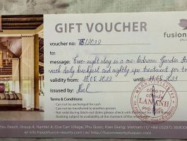 Cần bán voucher Resort Fusion Phú Quốc