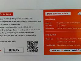 Cần thanh lý Phiếu quà tặng Vyoga World