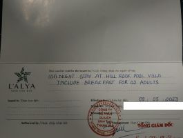 Cần thanh lý voucher Resort L'alya Ninh Vân Bay 